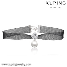 00145-Großhandel türkischen Schmuck neuesten Designs schwarze Perle Choker Halskette